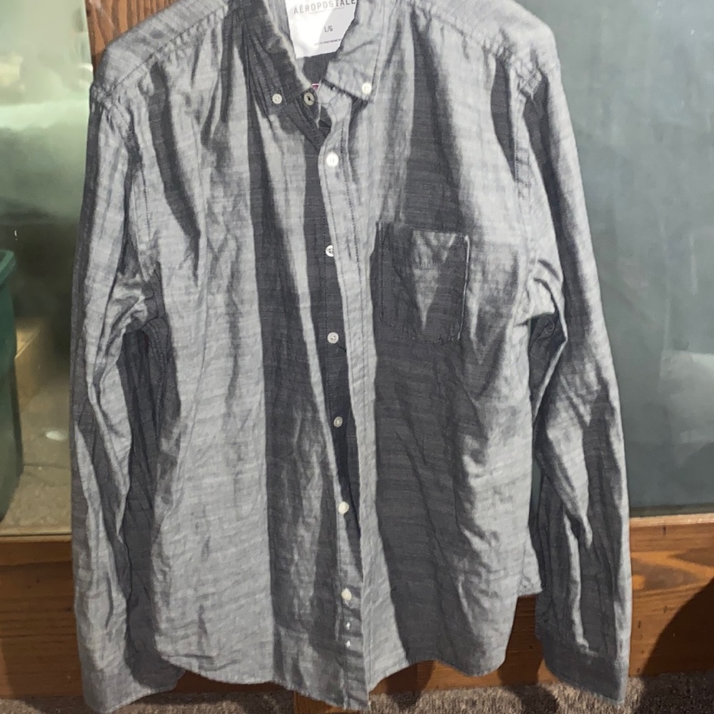 Aeropostale Gray Mens Dress Shirt